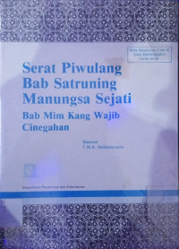 Image of Serat Piwulang Bab Satruning Manungsa Sejati